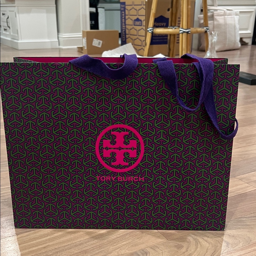 Tory Burch Geometric Print Bag in Purple and Pink